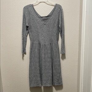 American Eagle Gray Patterned Women's Dress